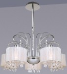 Żyrandol kryształowy SPAN Italux biały 5x60W MDM1583/5 WH