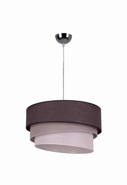 Lampa wisząca TRIO 7032 Duolla łączy grafitowy, szary i biały abażur w trójpoziomowej formie. To dekoracyjne oświetlenie nad stół w jadalni lub do salonu. Jedna oprawka E27 pozwala dobrać żarówkę do wnętrza.