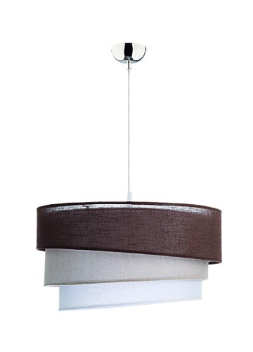 Lampa wisząca TRIO 7033 Duolla ma trójwarstwowy abażur w kolorach grafitowym, szarym i białym. Ukośne ułożenie warstw nadaje jej oryginalny wygląd. Sprawdzi się nad stołem w jadalni lub w salonie. Źródło światła: 1 × E27.
