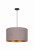 Lampa sufitowa ROLLER Duolla 81242 łączy szary zamszowy abażur ze złotym wnętrzem. Okrągła forma sprawdzi się nad stołem w jadalni oraz w salonie. Źródło światła: 1 × E27.