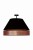Duolla COPPER 604338 – designerska lampa 60 cm w kolorze miedzianym i czarnym. Abażur z organzy pięknie rozprasza światło. 1xE27 LED, 230V, IP20.