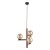 Lampa wisząca ESTERA WOOD TK-Lighting 11095 ma pionową konstrukcję z drewna w kolorze orzecha i 3 bursztynowe szklane klosze. Sprawdzi się nad okrągłym stołem, barkiem lub w kąciku jadalnianym.
