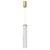 Złota lampa wisząca TRIVIA GOLD Milagro ML2729 z ryflowanym kloszem z akrylu. LED 10 W, CCT 2700/3000/4000 K, IP44. Wysokość regulowana 40–120 cm, klosz 30 cm, średnica 6 cm. Do łazienki przy lustrze i sypialni.