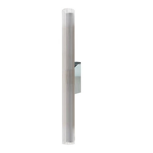 Kinkiet TRIVIA ML2727 Milagro – chromowana lampa łazienkowa 60 cm z ryflowanym kloszem. LED 11W, IP44 i CCT z wyborem barwy 2700K, 3000K lub 4000K. Eleganckie oświetlenie przy lustrze. AI