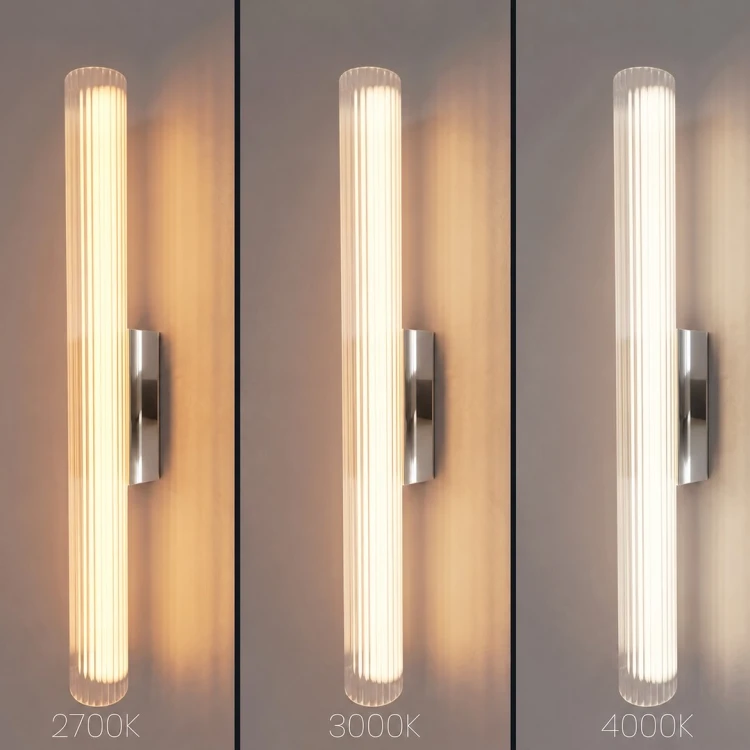 Kinkiet chromowany TRIVIA 60 cm Milagro ML2727 pasuje do jasnych płytek, drewna i chromowanych baterii. LED 11W, IP44 oraz wybór barwy 2700K, 3000K lub 4000K. Dekoracyjne światło przy lustrze. AI