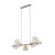 Lampa wisząca LAVA Sabia 11109 TK-Lighting: beżowa oprawa i 7 koniakowych kloszy ze szkła. Eleganckie oświetlenie nad stół, wyspę lub barek. Długość 90 cm, 7xG9 LED max 8 W na żarówkę, IP20. Sprawdź na naszelampy24.pl. AI