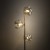 LAVA Sabia 16153 TK-Lighting to lampa podłogowa w stylu glamour. Trzy nieregularne szklane klosze w kolorze koniaku zdobią beżowy stelaż. Wysokość 151 cm, 3xG9 LED max 8 W każde. Do salonu lub sypialni. naszelampy24.pl. AI