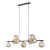 Lampa wisząca LAVA 11037 TK-Lighting: brązowa oprawa i 9 koniakowych kloszy ze szkła. Nad stół, wyspę kuchenną lub barek. Długość 116 cm, 9xG9 LED max 8 W na żarówkę, IP20. Żarówki kupisz osobno. naszelampy24.pl. AI