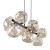 LAVA 11037 TK-Lighting to lampa wisząca w stylu glamour. Dziewięć koniakowych kloszy zdobi brązową listwę o długości 116 cm. Nad stół w jadalni lub barek w kuchni. 9xG9 LED max 8 W każde, IP20, gwarancja 2 lata. naszelampy24.pl. AI