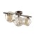 LAVA Brown 11035 TK-Lighting: lampa sufitowa glamour z brązowym stelażem i trzema falowanymi kloszami ze szkła koniakowego. Wymiary 50×26×20 cm, oprawki G9, IP20. Do suchych wnętrz. Gwarancja producenta: 2 lata.