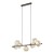 Lampa wisząca LAVA Brown 7×G9 TK-Lighting 11033 z brązowym stelażem i siedmioma szklanymi kloszami. Szerokość 90 cm. Dekoracyjne oświetlenie nad stół, wyspę kuchenną lub barek. IP20, maks. 8 W LED na żarówkę.