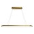 Złota lampa wisząca SATURNO Milagro ML2958 nad stół, wyspę lub barek. Owal 100×20 cm, LED 30 W, 1500 lm i wybór barwy CCT 3000/4000 K. Regulowana wysokość 30–120 cm. IP20, bez ściemniania.