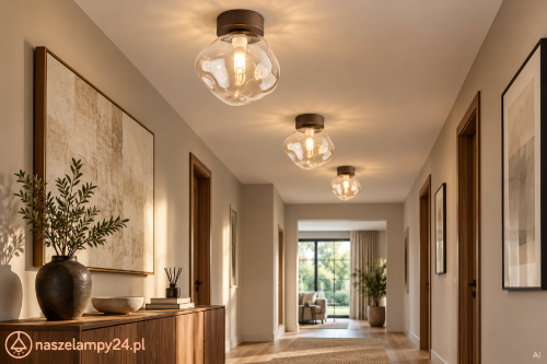 Lampa sufitowa LAVA Brown 11034 TK-Lighting łączy koniakowe szkło z brązowym wykończeniem. Organiczny klosz podkreśli elegancję wnętrza. Plafon bez zwisu, oprawka G9, maks. 10 W LED. Idealny do aranżacji z drewnem i beżem.