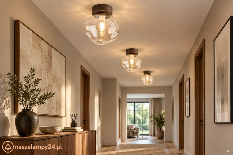 Lampa sufitowa LAVA Brown 11034 TK-Lighting łączy koniakowe szkło z brązowym wykończeniem. Organiczny klosz podkreśli elegancję wnętrza. Plafon bez zwisu, oprawka G9, maks. 10 W LED. Idealny do aranżacji z drewnem i beżem.