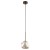 Lampa wisząca LAVA Brown TK-Lighting 11025 z brązową oprawą i koniakowym szklanym kloszem Ø15 cm. Do sypialni, nad barek lub wyspę kuchenną. Wysokość 160 cm, 1×G9 LED maks. 8 W, IP20. Żarówka do kupienia osobno.