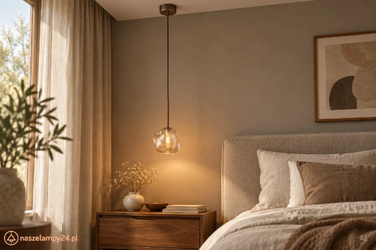 LAVA Brown 11025 TK-Lighting to niewielka lampa wisząca z koniakowym kloszem o organicznym kształcie. Brązowe wykończenie pasuje do drewna i beżu. Średnica 15 cm, wysokość 160 cm. Oprawka G9 na żarówkę LED do 8 W