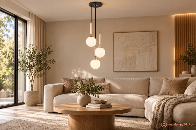 Stylowa lampa VOLDA PICOLO 3xE14 Alfa 62202 zachwyca połączeniem złotej, miedzianej i czarnej armatury z białymi kulistymi kloszami. Kompaktowe wymiary i regulowana wysokość czynią ją doskonałym wyborem do nowoczesnych wnętrz, salonu, kuchni czy jadalni.