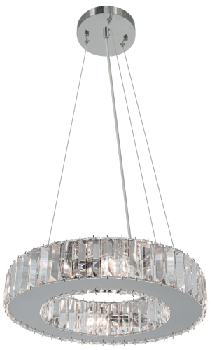 Żyrandol kryształowy WINDSOR Elem 6350/4 8C to elegancka lampa wisząca do salonu i jadalni. Chromowana oprawa i kryształy tworzą dekoracyjne refleksy. Szerokość 40 cm, wysokość całkowita 100 cm, 4×E14. Idealny do wnętrz glamour.