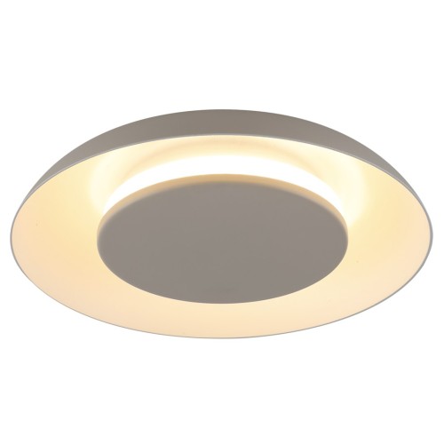 Beżowa lampa PIATTINO ML2965 sprawdzi się jako plafon i kinkiet. Montaż na suficie lub ścianie, LED 15W i wybór barwy CCT 3000/4000/6000K. Średnica 25 cm, wysokość 4 cm. Kolor taupe, IP20, bez ściemniania