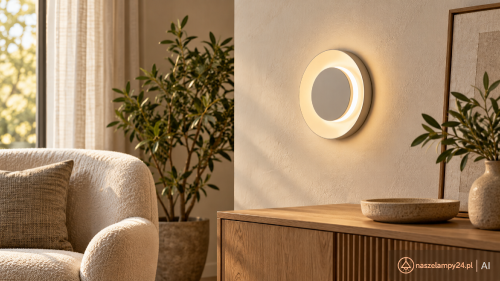 PIATTINO ML2965 to płaska lampa LED 15W w kolorze taupe. Zamontujesz ją na ścianie jako kinkiet lub na suficie jako plafon. Trzy barwy światła CCT, średnica 25 cm i głębokość 4 cm. Do salonu, sypialni i holu.
