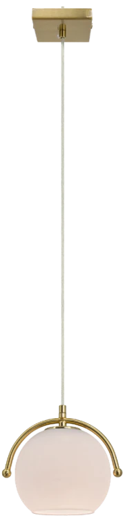 Oświetl sypialnię lampą KONGO Elem 8367/1A DTR. Złota konstrukcja i biały szklany klosz pasują do drewna oraz jasnych tkanin. Szerokość 18 cm, regulowana wysokość 18–100 cm i gwint E27. Waga 0,7 kg.