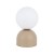Lampka nocna MIKI BIG SABIA TK Lighting 11498 łączy beżową podstawę z białym, szklanym kloszem. Idealna na komodę do salonu lub szafkę w sypialni. Wysokość 52 cm, szerokość 30 cm, oprawka E27 LED max 15 W. Wyposażona we włącznik.
