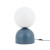 Lampka stołowa MIKI BIG NAVY TK-Lighting 11431 łączy niebieską podstawę z białym, szklanym kloszem. Idealna do salonu i sypialni. Wysokość 52 cm, szerokość 30 cm, E27 LED max 15 W i włącznik. Żarówka do kupienia osobno.