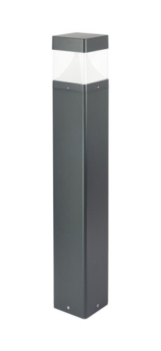 Słupek ogrodowy BAREL KWADRAT BKW-1000: wysokość 100 cm, LED 20W, 1450 lm i neutralna barwa 4000K. Antracytowa obudowa z aluminium, klosz PC, szczelność IP65 i odporność IK08. Do oświetlenia ścieżek i alejek.