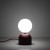 MIKI TK-Lighting 16216 to niewielka lampka na stolik nocny lub komodę. Burgundowa podstawa i biały klosz kulisty podkreślają nowoczesny styl wnętrza. Wymiary 12 × 12 × 21 cm, oprawka G9, maks. 8 W LED, IP20.