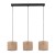 Lampa wisząca JUTA TK-Lighting 4597 z trzema jutowymi abażurami to oświetlenie nad stół w stylu boho. Czarna listwa, szerokość 84 cm, wysokość 100 cm. Oprawki 3×E27, maks. 3×15 W LED. Żarówki poza zestawem.