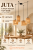 JUTA TK-Lighting 6585 to lampa sufitowa typu pająk do jadalni boho i rustykalnego salonu. Cztery cylindryczne abażury tworzą przestrzenną kompozycję. Rozpiętość układu 400 × 400 cm, wysokość 210 cm. Źródła światła 4×E27.