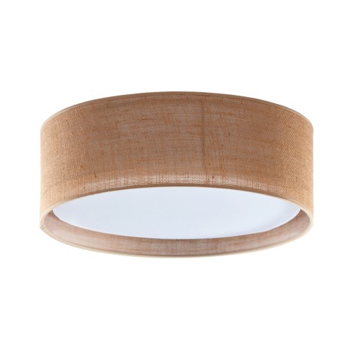Plafon JUTA TK-Lighting 6584 to beżowa lampa sufitowa do salonu i sypialni. Średnica 60 cm, wysokość 17 cm i cztery oprawki E27 łączą dekoracyjny styl boho z funkcjonalnością. Odkryj jutową fakturę i dobierz światło do wnętrza. Sprawdź na naszelampy24.pl.