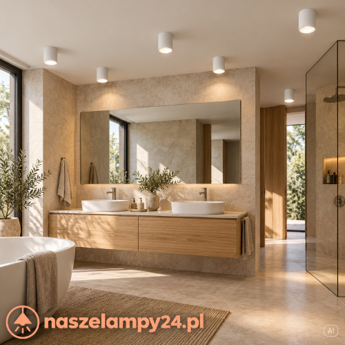 Tuba spot biała ML2988 Milagro to minimalistyczna lampa natynkowa IP44. Pasuje do łazienki z drewnem i jasnymi płytkami. Wymiary: 9 × 9 × 11,5 cm. Wymienna żarówka GU10 LED do 10 W, brak w zestawie.