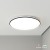 Czarny plafon HUGO Milagro ML2564 LED z wyborem mocy 12/18/24 W i barwy 3000/4000/6500 K. Do 1920 lm, szczelność IP54, średnica 29,5 cm i grubość 4,9 cm. Nowoczesne oświetlenie łazienki, holu lub biura.
