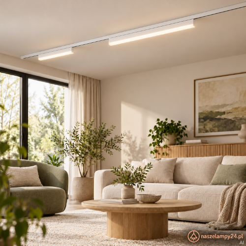 Track Light RULER 30 cm to biała lampa LED 9W do szynoprzewodu jednofazowego. Strumień 990 lm i trzy barwy światła 3CCT sprawdzą się w salonie, kuchni lub garderobie. Minimalistyczna forma pasuje do jasnych wnętrz.