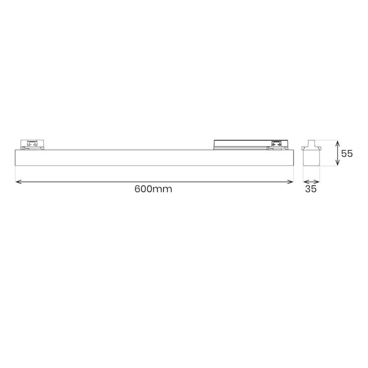 Stwórz nowoczesne oświetlenie z białą oprawą RULER ML70276. Model 60 cm oferuje LED 18W, 1980 lm i trzy barwy światła: 3000K, 4000K, 6500K. Przeznaczony do kompatybilnych szyn jednofazowych w suchych wnętrzach.