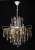 Luksusowa lampa kryształowa EMILIA 4xE27 biały, z ozdobnymi złotymi akcentami i przejrzystymi kryształami, do eleganckich wnętrz.