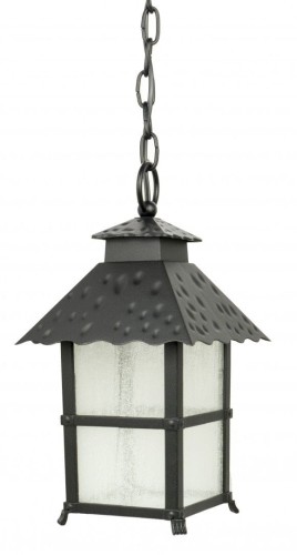 Lampa wisząca CADIZ K 1018/1/Z do altanki, na zadaszony taras i balkon. Korpus z odlewu aluminiowego, ozdobne szkło lodowe i klasyczna forma latarni. Wysokość 71 cm, szerokość 18,5 cm. Gniazdo 1×E27, maks. 60 W, IP43, 230 V.