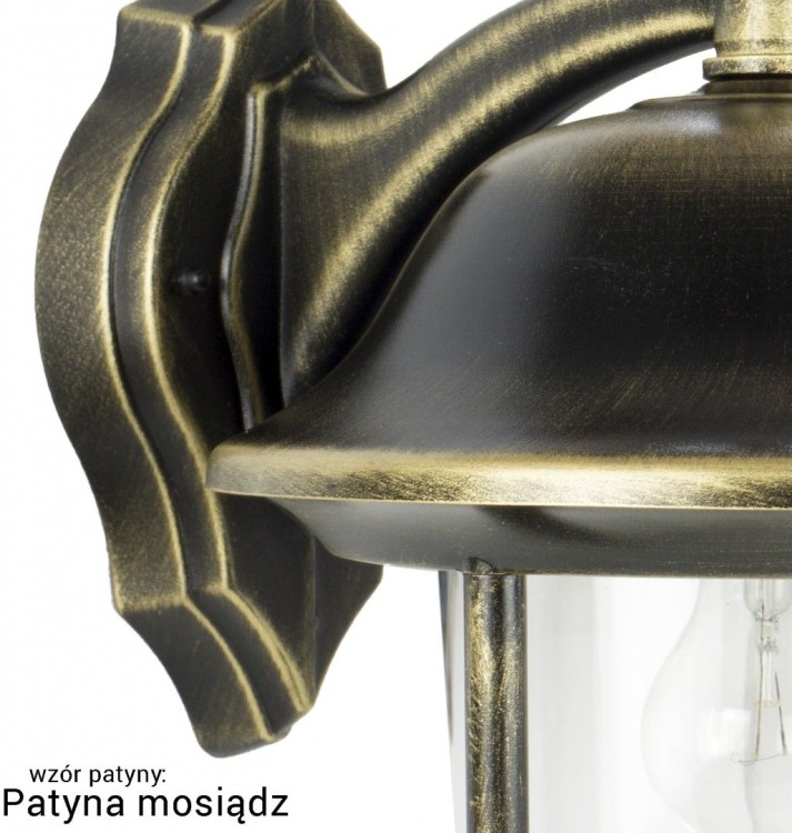 Lampa wisząca zewnętrzna PRINCE na jedną żarowkę. Lampa do umieszczenia na tarasie, balkonie, przed domem. Wykonanie trwałe aluminium, duży klosz przezroczysty.