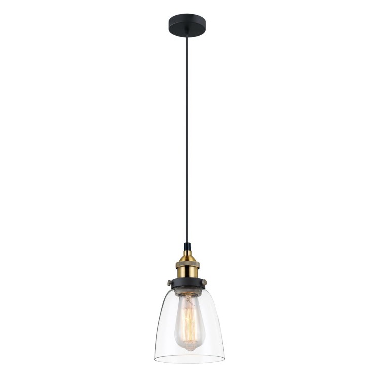 Lampa FRANCIS Italux z transparentnym kloszem i złotymi detalami to eleganckie oświetlenie do kuchni, jadalni i salonu. Możliwość skrócenia przewodu oraz kompatybilność z żarówkami LED zapewniają wygodę codziennego użytkowania.