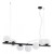 Żyrandol OSSO 7xE14 czarny Lemir O2917 W7 CZA – elegancka lampa sufitowa na listwie z białymi kulami. Regulowana wysokość 30–100 cm, idealna nad stół do jadalni i do salonu. Polska produkcja Lemir – jakość od 1967 roku.