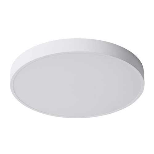 Plafon ORBITAL Italux 60W LED w białym kolorze zapewnia 3600 lm i ciepłe światło 3000K. Średnica 60 cm oraz niski profil 9,5 cm sprawiają, że idealnie nadaje się do salonu, sypialni, jadalni i korytarza.