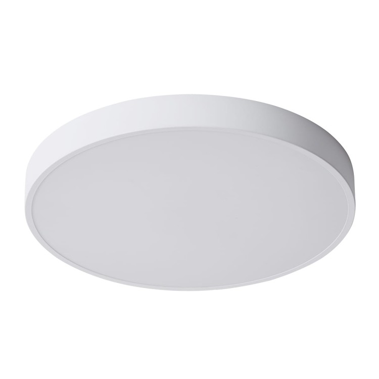 Plafon ORBITAL Italux 60W LED w białym kolorze zapewnia 3600 lm i ciepłe światło 3000K. Średnica 60 cm oraz niski profil 9,5 cm sprawiają, że idealnie nadaje się do salonu, sypialni, jadalni i korytarza.