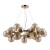 Lampa wisząca Cabella Italux PND-5252-25-GD-CGN zachwyca złotą konstrukcją i koniakowymi kloszami. Nowoczesny design oraz 25 punktów światła G9 tworzą wyjątkowy klimat w salonie, jadalni lub eleganckiej sypialni.