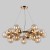 Nowoczesna lampa wisząca Cabella PND-5252-25-GD-CGN łączy luksusowy wygląd z funkcjonalnością. Złota konstrukcja oraz 25 koniakowych kloszy idealnie wpisują się w modne wnętrza glamour i modern style.
