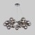 Cabella PND-5252-25-CH+SMK Italux to elegancka lampa wisząca z 25 punktami światła G9. Dymione kule i chromowana konstrukcja nadają wnętrzu luksusowego charakteru i nowoczesnego stylu glamour.