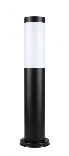 Lampa ogrodowa INOX SU-MA ST 022-450 BLACK to czarny słupek 45 cm ze stali nierdzewnej z białym kloszem z poliwęglanu. Oświetli ścieżki, rabaty i taras. Gniazdo 1xE27 max 40 W, IP44, 230 V. Średnica 7,5 cm. Żarówka do kupienia osobno.