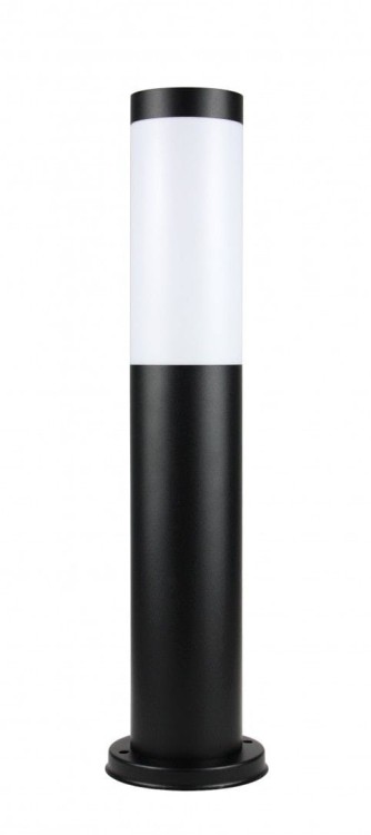 Lampa ogrodowa INOX SU-MA ST 022-450 BLACK to czarny słupek 45 cm ze stali nierdzewnej z białym kloszem z poliwęglanu. Oświetli ścieżki, rabaty i taras. Gniazdo 1xE27 max 40 W, IP44, 230 V. Średnica 7,5 cm. Żarówka do kupienia osobno.
