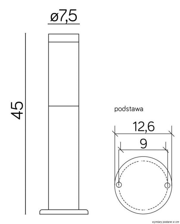 Lampa stojąca INOX ST 022-450 BLACK marki SU-MA uzupełni oświetlenie rabat i wejścia do domu. Czarny słupek 45 cm, stal nierdzewna, biały klosz z poliwęglanu. Gniazdo E27 max 40 W pozwala dobrać barwę światła. IP44, 230 V, średnica 7,5 cm.