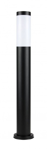 Lampa ogrodowa INOX SU-MA ST 022-650 BLACK to czarny słupek 65 cm ze stali nierdzewnej z białym kloszem z poliwęglanu. Oświetli ścieżkę, rabaty i taras. Gniazdo 1xE27 max 40 W, IP44, 230 V. Średnica 7,5 cm. Żarówka do kupienia osobno.